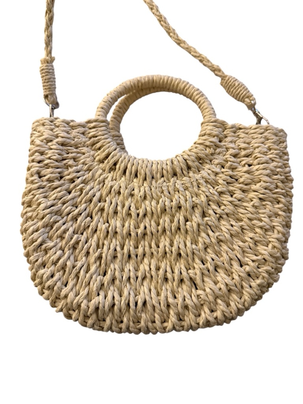 Women’s Woven Straw Small Crossbody Bag